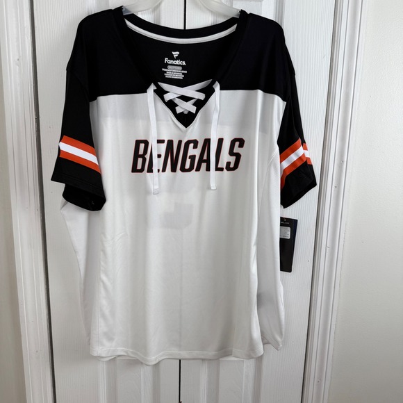 Fanatics Joe Burrow Cincinnati Bengals NFL Jersey Womens 3XL Lace Up White Black
